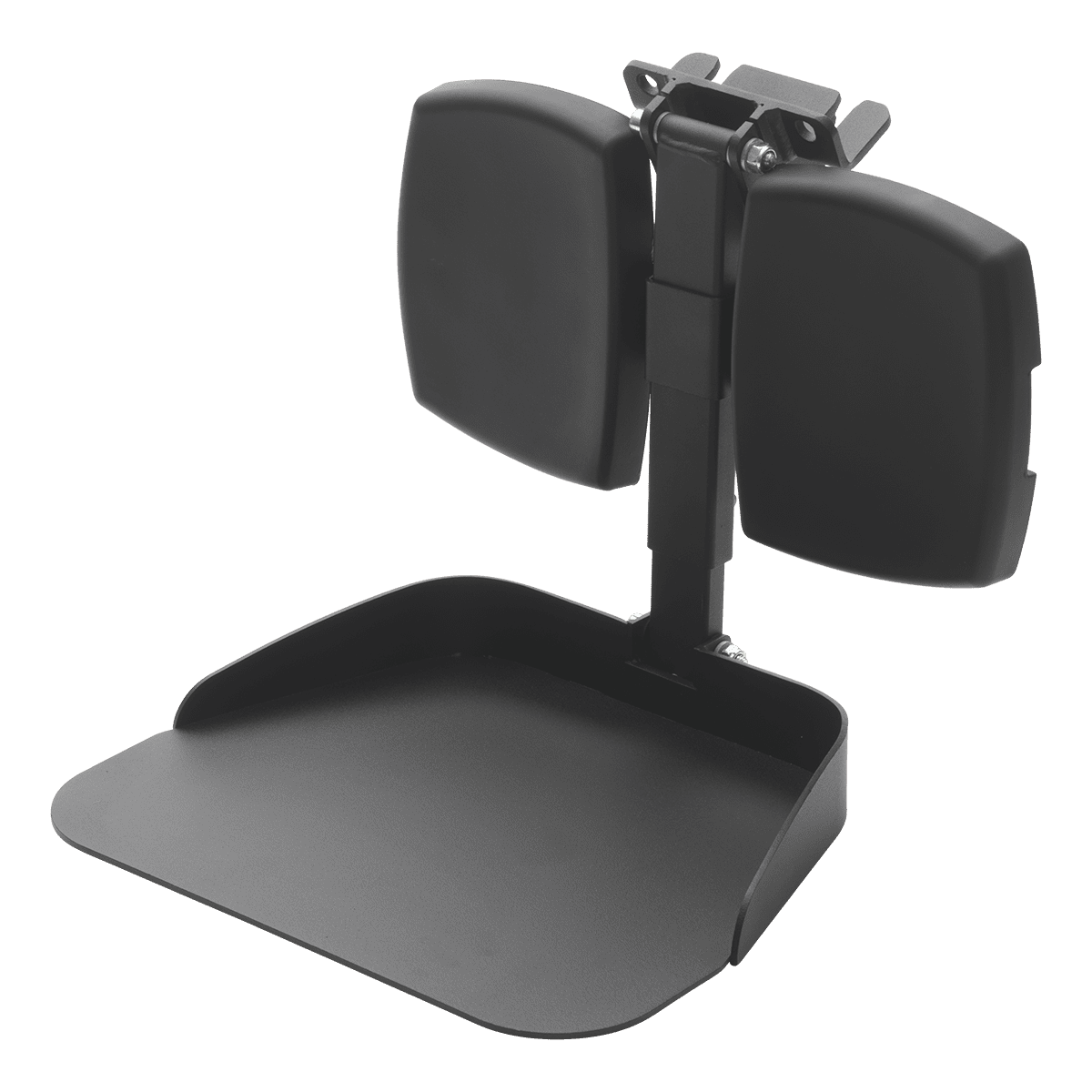 Dietz Rehab SEGO Comfort Seating System for Dietz Powered Wheelchairs 18 Younique Healthcare | Wheelchairs, Powerchairs, Ramps, Healthcare, Rehab, Mobility, Scooters in the West Midlands | 0121 630 3850 Calf plate made of PU material, featuring two adjustable footrests and a flat base for stability.