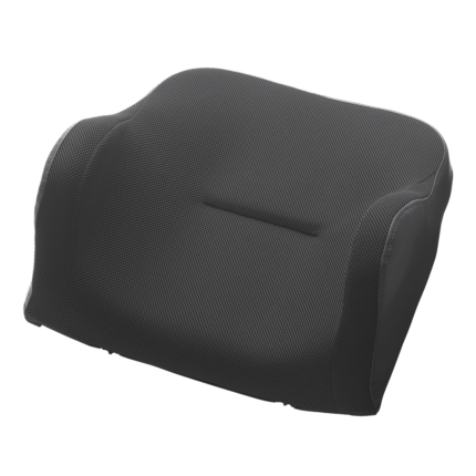 Black extra deep contour seat cushion with a textured surface for support.