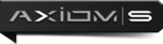 Logo design featuring the text 'AXIOM S' in a modern font on a dark background.