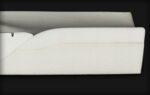 Side view of a high-quality foam material with a smooth surface and defined edges.