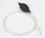 BS1178 hand pump with a black bulb and clear tubing attached for fluid transfer.