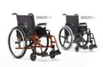 Two models of wheelchairs, Catalyst 4C and Catalyst 4, displayed side by side.