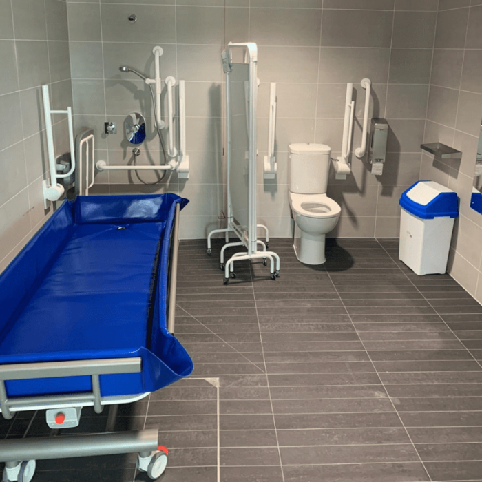 2 Astor Shower Trolley in Britannia Leisure Centre Changing Places Toilet