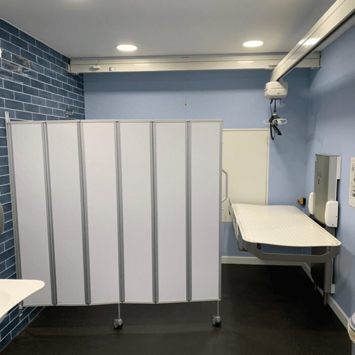 3 Wall Mounted Privacy Screen in Brighton Sealife Changing Places Toilet