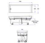 4 Astor Shower Trolley dimensions