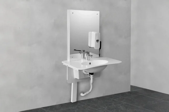Astor Aquba Height Adjustable Wash Hand Basin 1 Younique Healthcare & Mobility | Wheely Good Wheelchairs in the West Midlands | 0121 630 3850 Astor ABW CP Height Adjustable Wash Basin