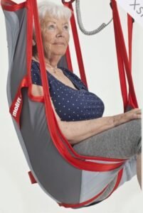 A woman in a sling