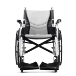 Karma Ergo 3 wheelchair, front view showing Double S-Ergo seat